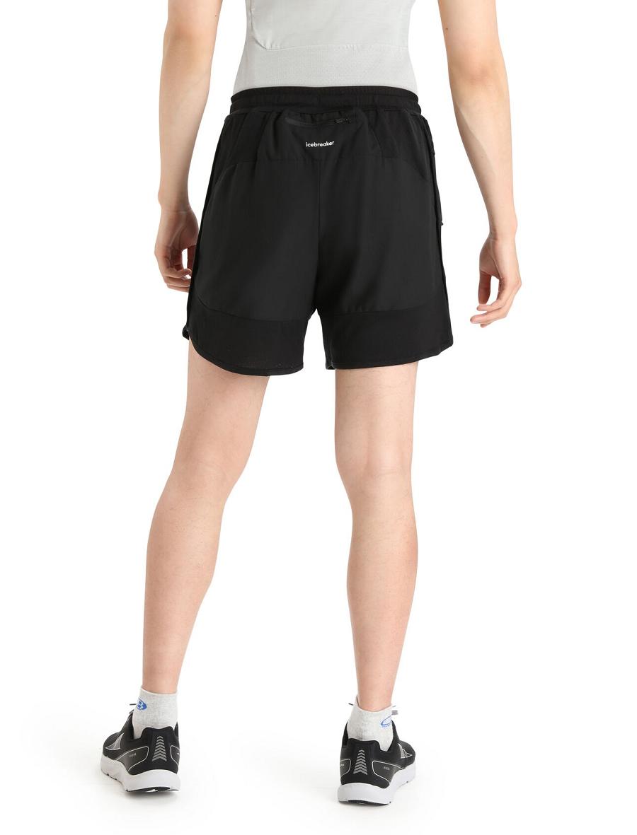 Black Men's Icebreaker ZoneKnit™ Merino Shorts | USA 1110BEXC